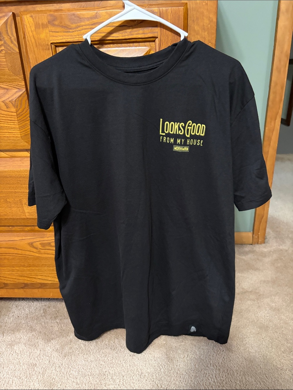 Looks Good From My House Black Graphic Tee